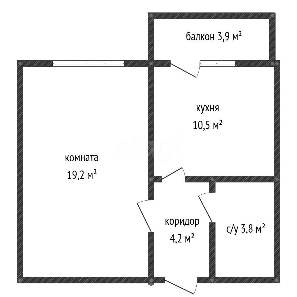 1-к квартира, 37.7м² (Кружевная улица, 9) - миниатюра 11