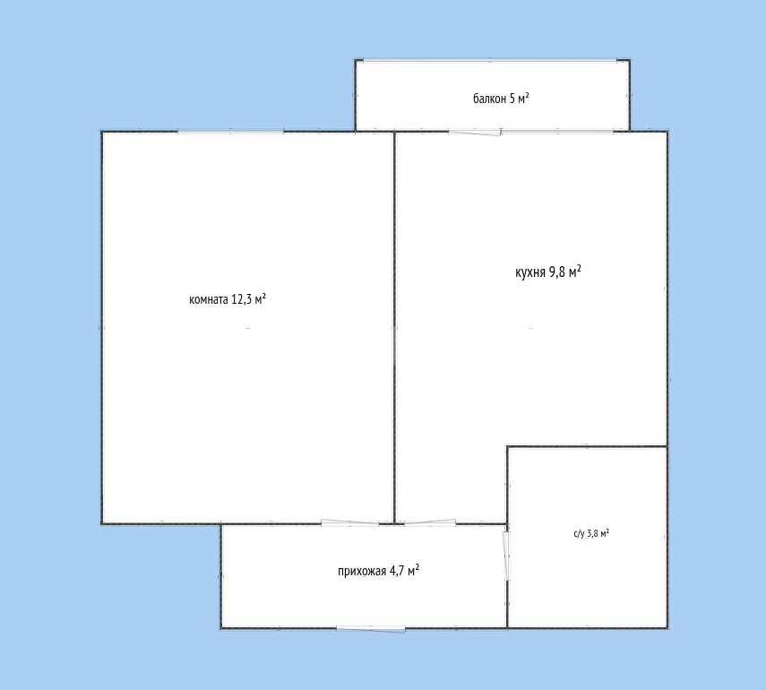 1-к квартира, 30м² (улица Западный Обход, 42/3к2) - миниатюра 7
