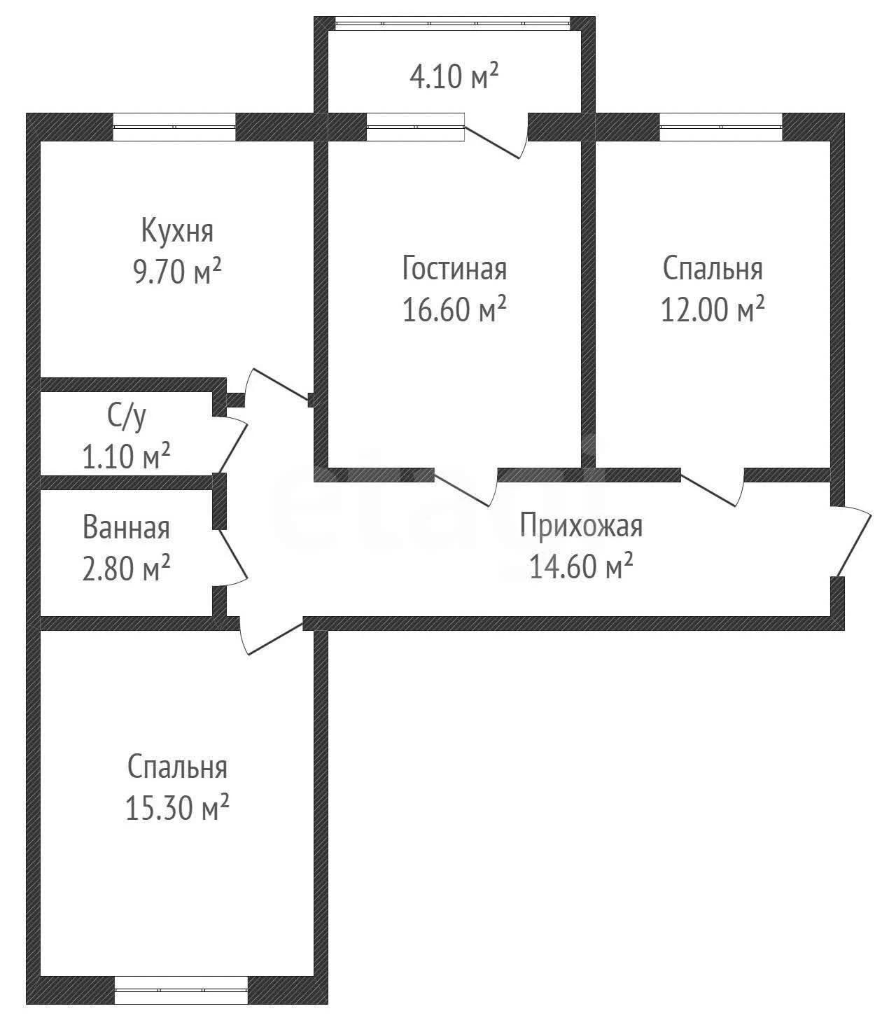 3-к квартира, 72.1м² (улица имени Калинина, 350/10) - миниатюра 19