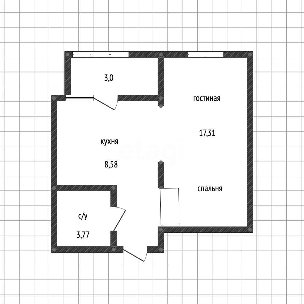 1-к квартира, 34м² (, 40) - миниатюра 9