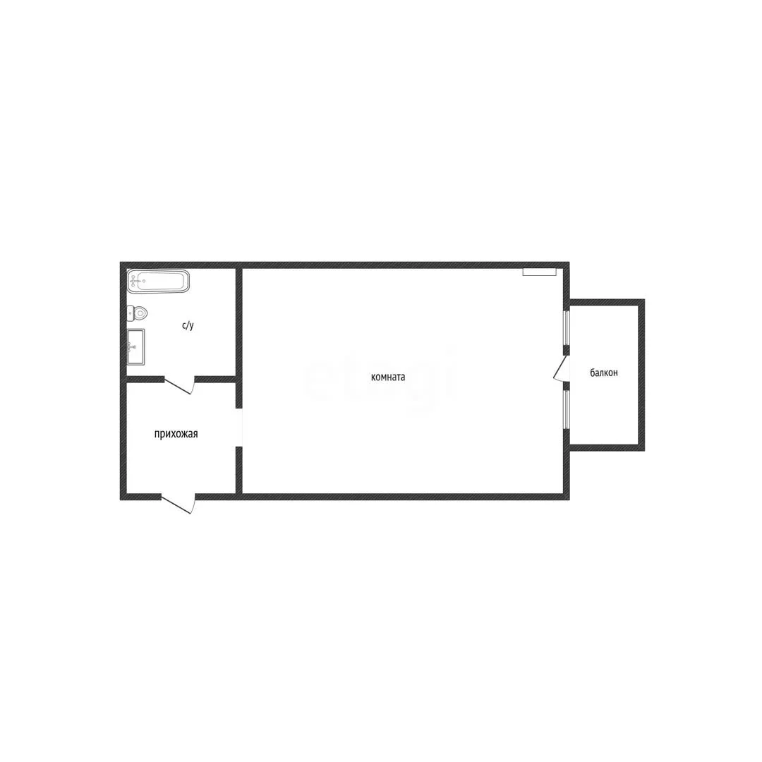 Студия, 26.5м² (Измаильская улица, 70) - миниатюра 10