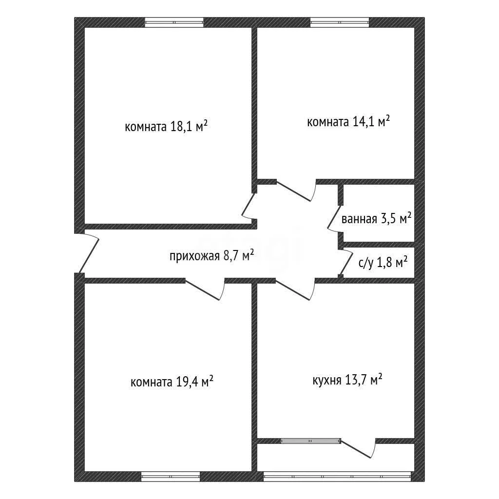 3-к квартира, 79.7м² (2-я Российская улица, 162) - миниатюра 10