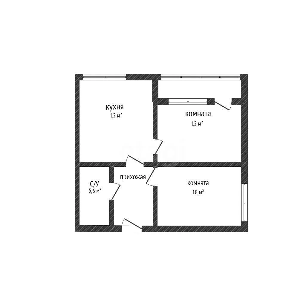 2-к квартира, 59.3м² (улица Димитрова, 3/2) - миниатюра 8