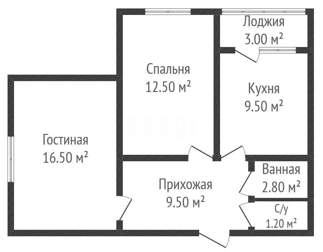 2-к квартира, 52.6м² (улица Героя Владислава Посадского, 42) - миниатюра 20