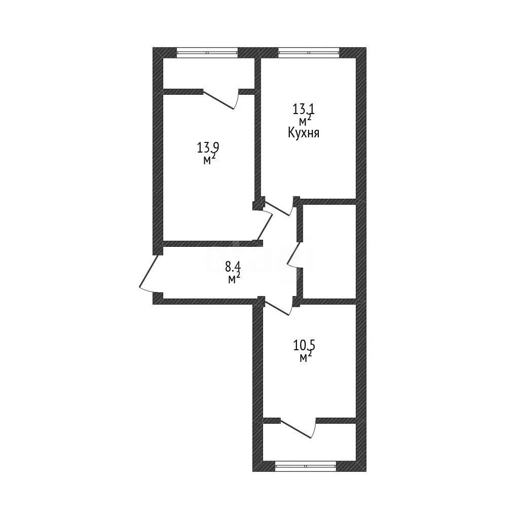 2-к квартира, 49.3м² (улица Западный Обход, 45к2) - миниатюра 18