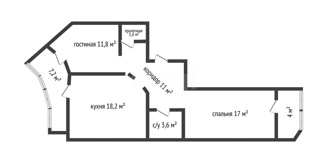 2-к квартира, 63.4м² (Конгрессная улица, 27) - миниатюра 16