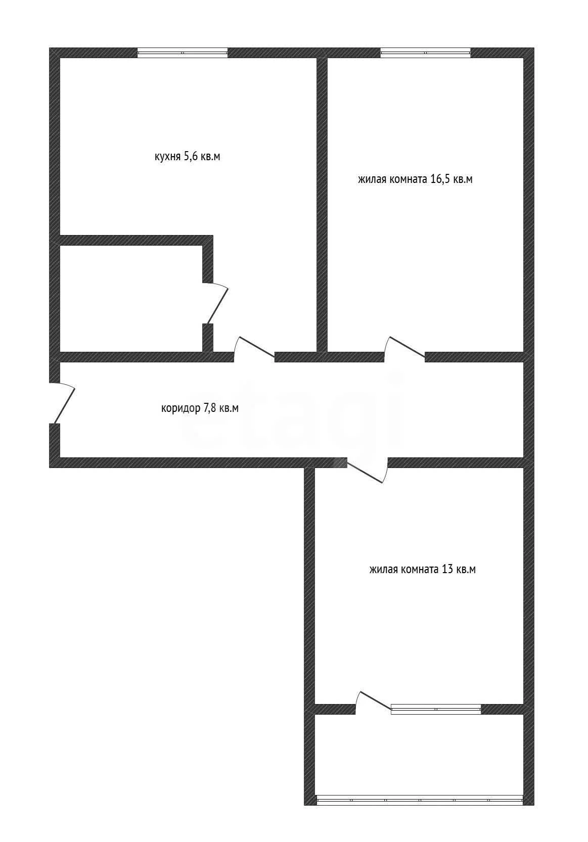 2-к квартира, 43.5м² (улица Курчатова, 4) - миниатюра 11