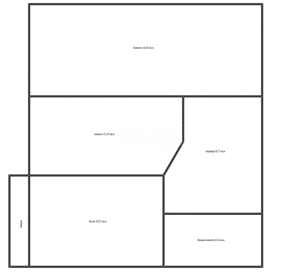 2-к квартира, 56.6м² (Вологодская улица, 11) - миниатюра 11