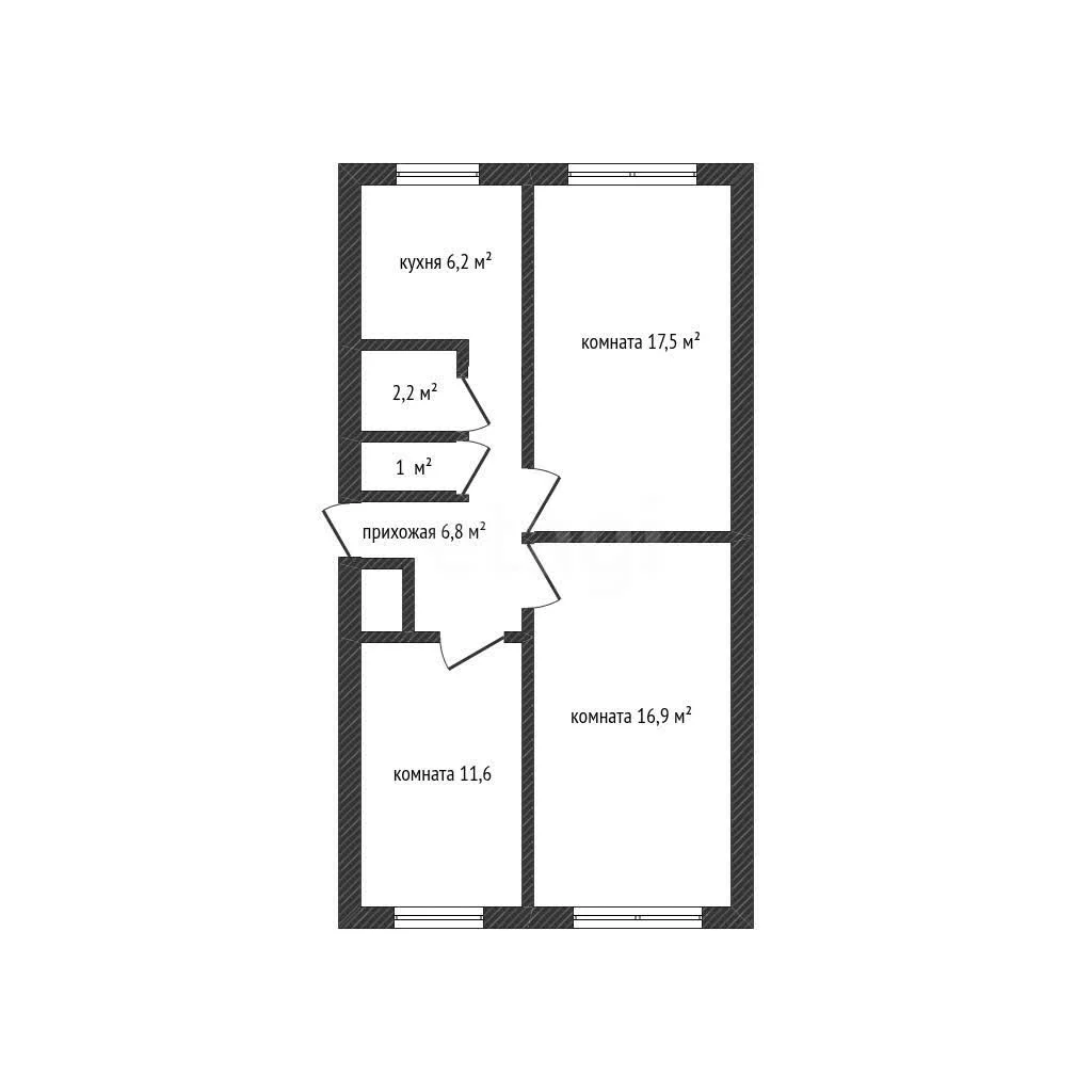 3-к квартира, 62.7м² (Московская улица, 54) - миниатюра 17