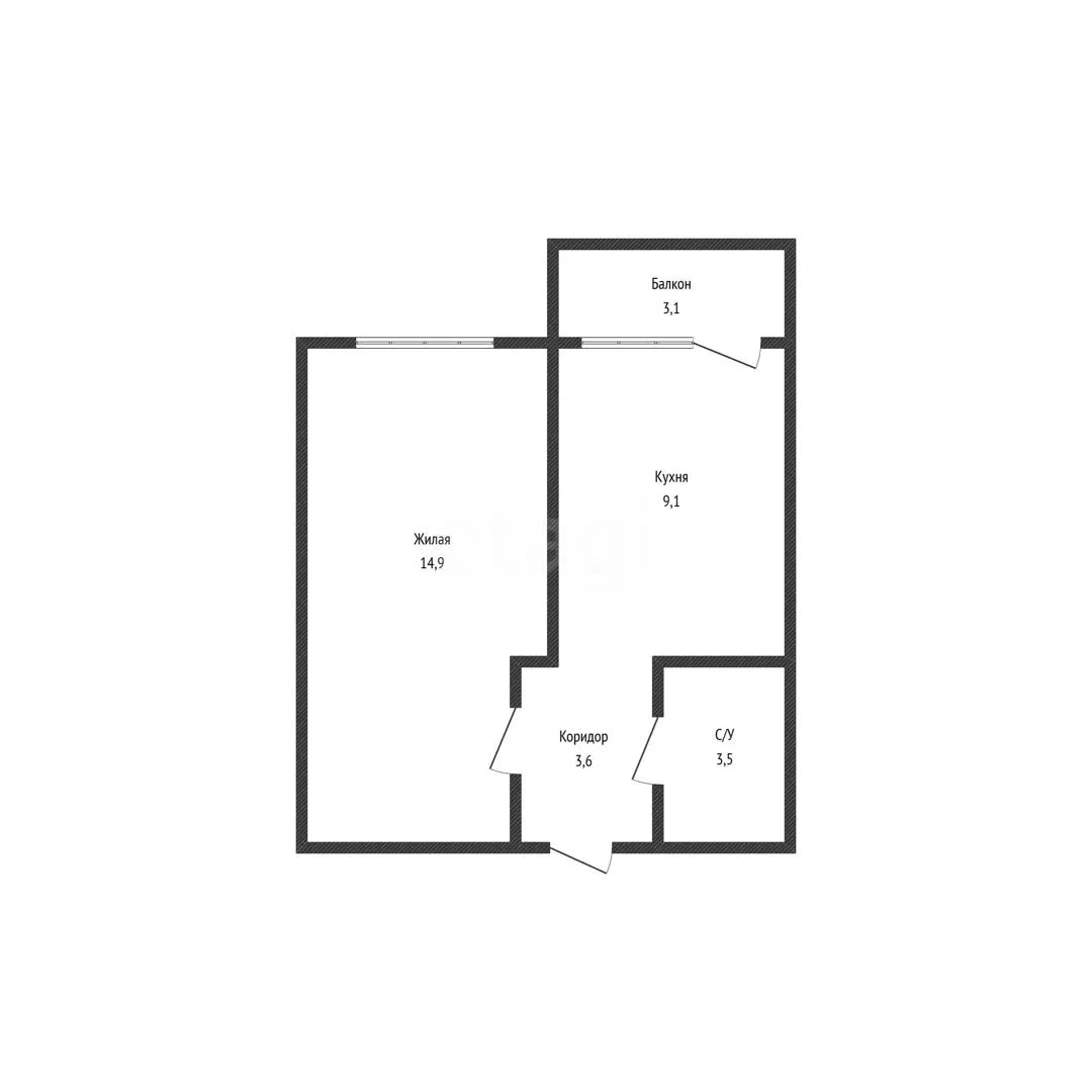 1-к квартира, 30.4м² (Домбайская улица, 55к8) - миниатюра 11
