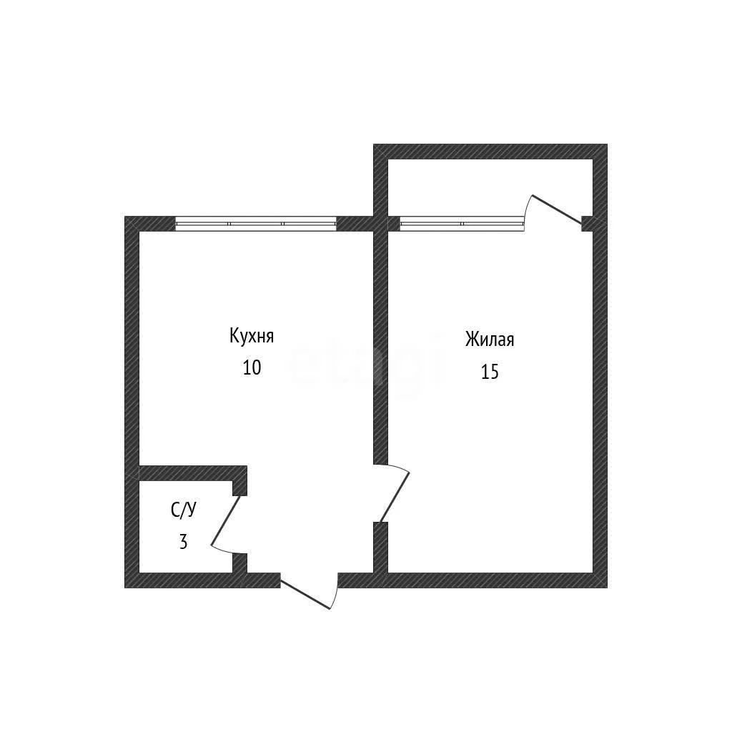1-к квартира, 33.6м² (Войсковая улица, 22к9) - миниатюра 6