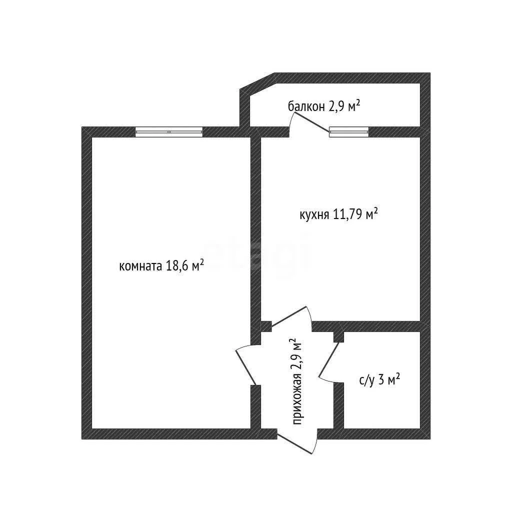 1-к квартира, 36м² (улица имени Героя Советского Союза Николая Воробьёва, 5) - миниатюра 10