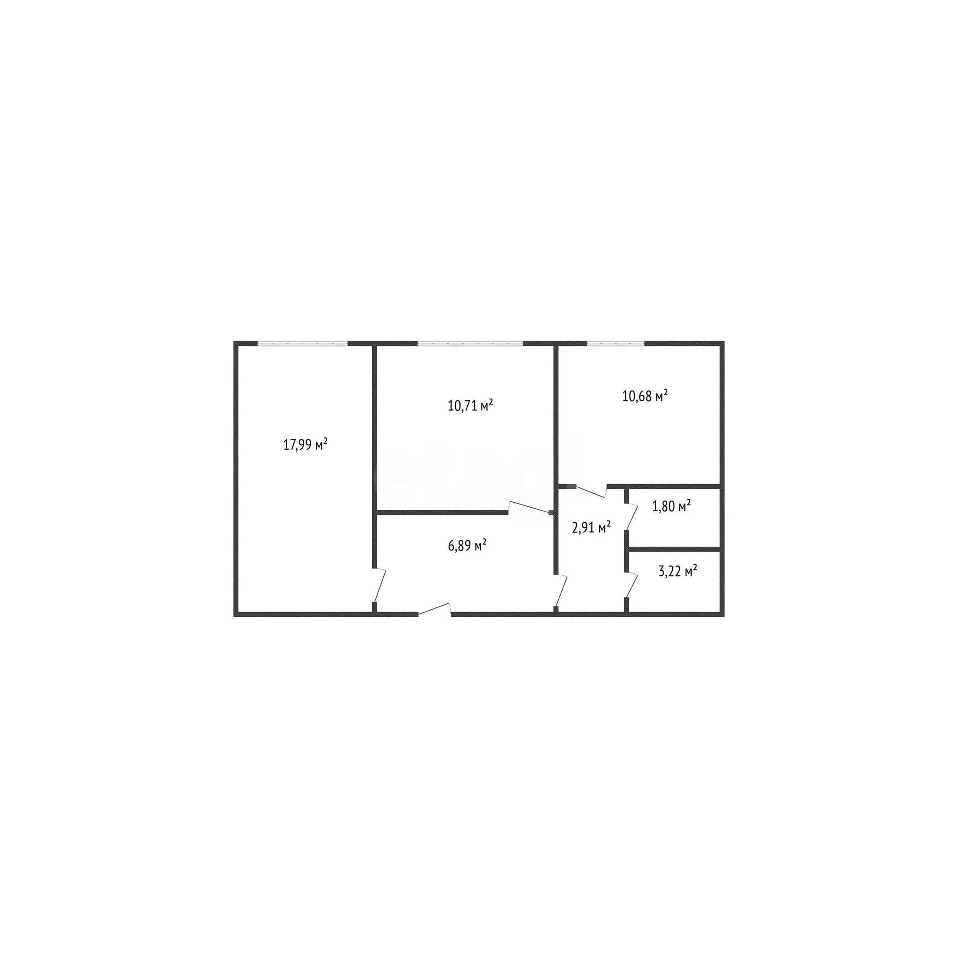 2-к квартира, 54.2м² (улица Фадеева, 429/1) - миниатюра 9
