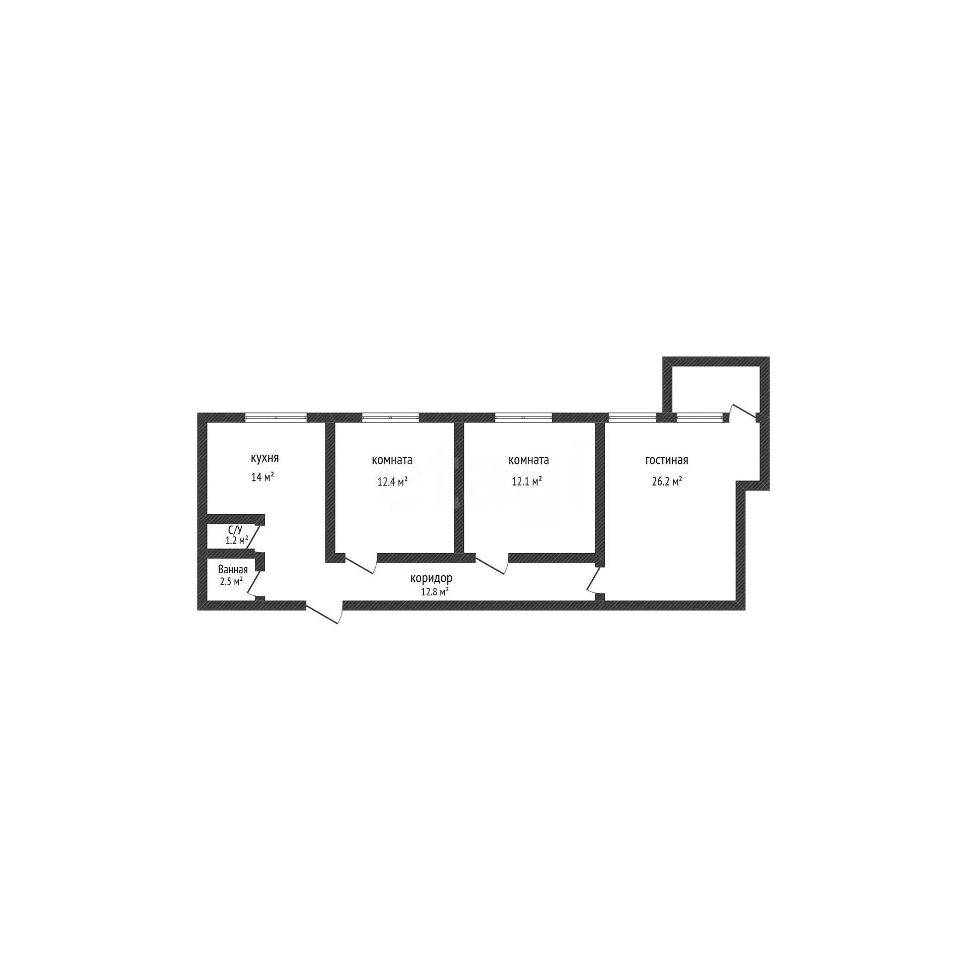 3-к квартира, 90.1м² (улица Петра Метальникова, 5к1) - миниатюра 19