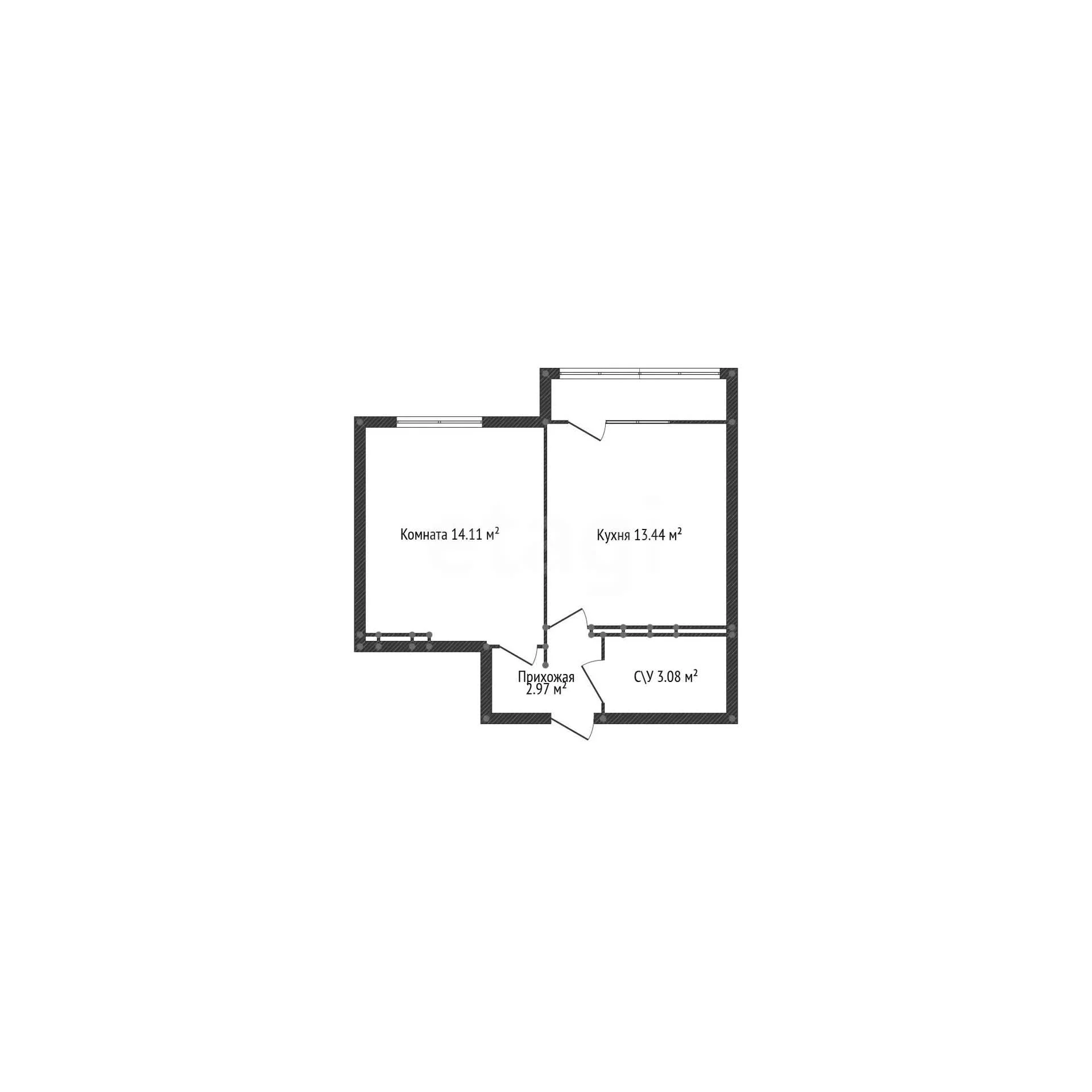 1-к квартира, 35м² (проспект имени писателя Знаменского, 24) - миниатюра 6