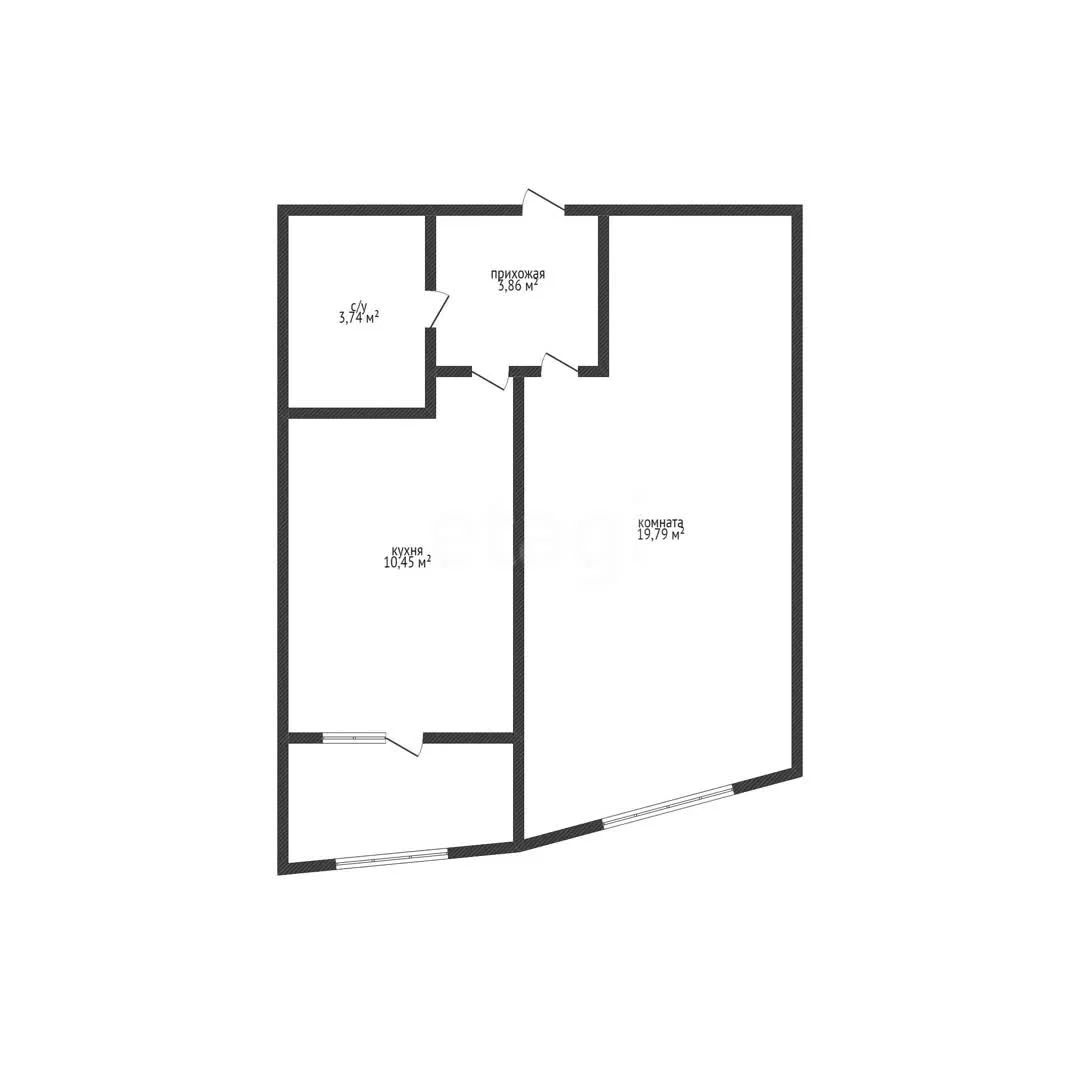 1-к квартира, 37.9м² (Российская улица, 79/3к1) - миниатюра 9