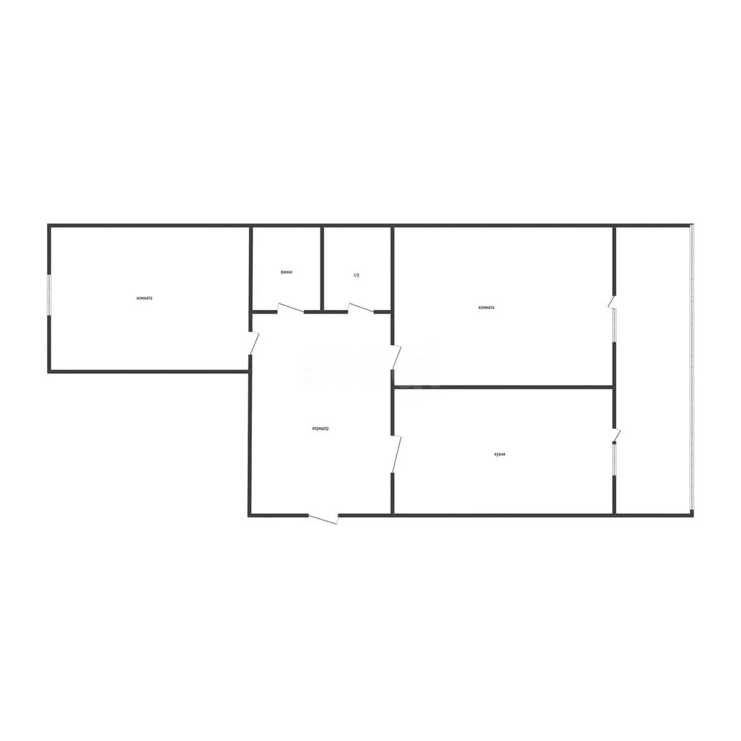2-к квартира, 53.1м² (Комсомольская улица, 102) - миниатюра 8