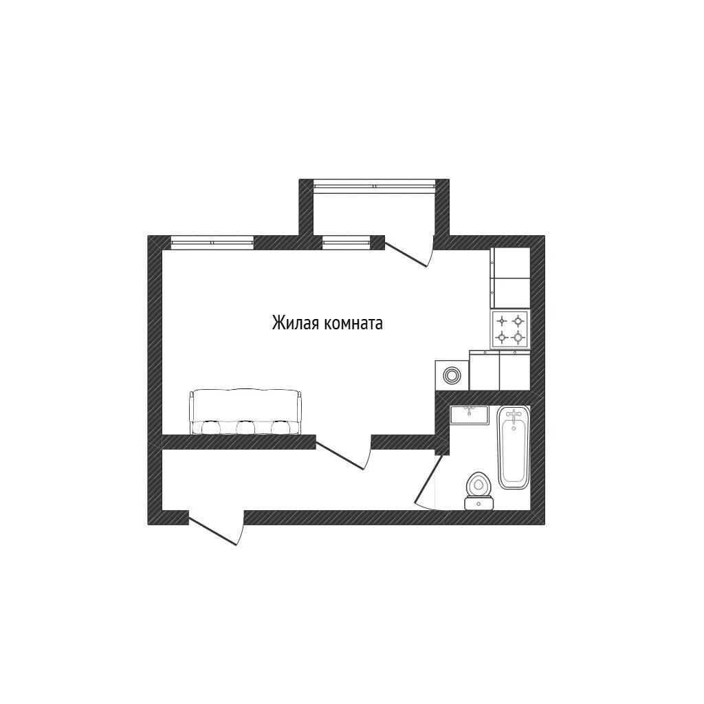 Студия, 38м² (Лиссабонская улица, 109к28) - миниатюра 9