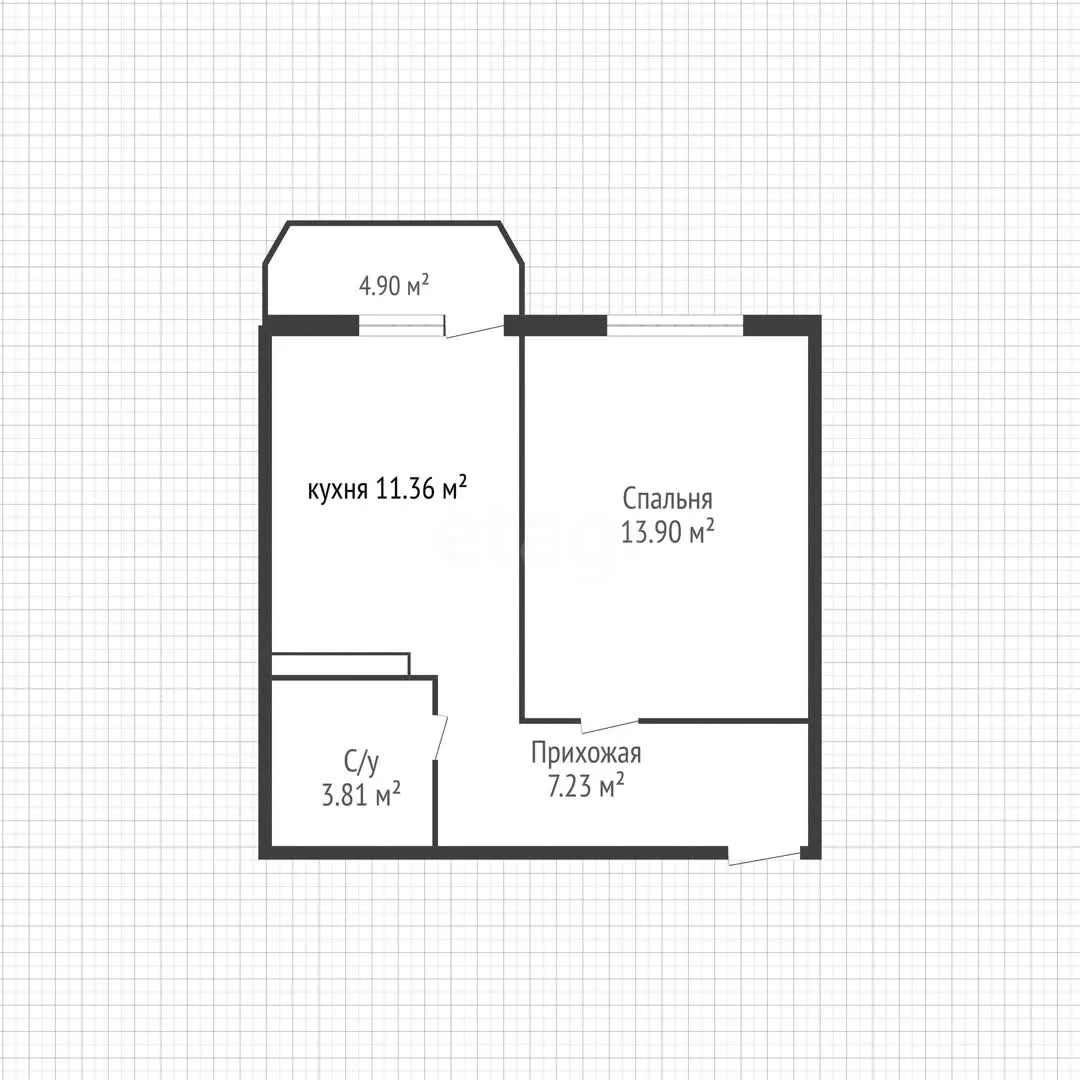 1-к квартира, 45.5м² (Душистая улица, 79к2) - миниатюра 9