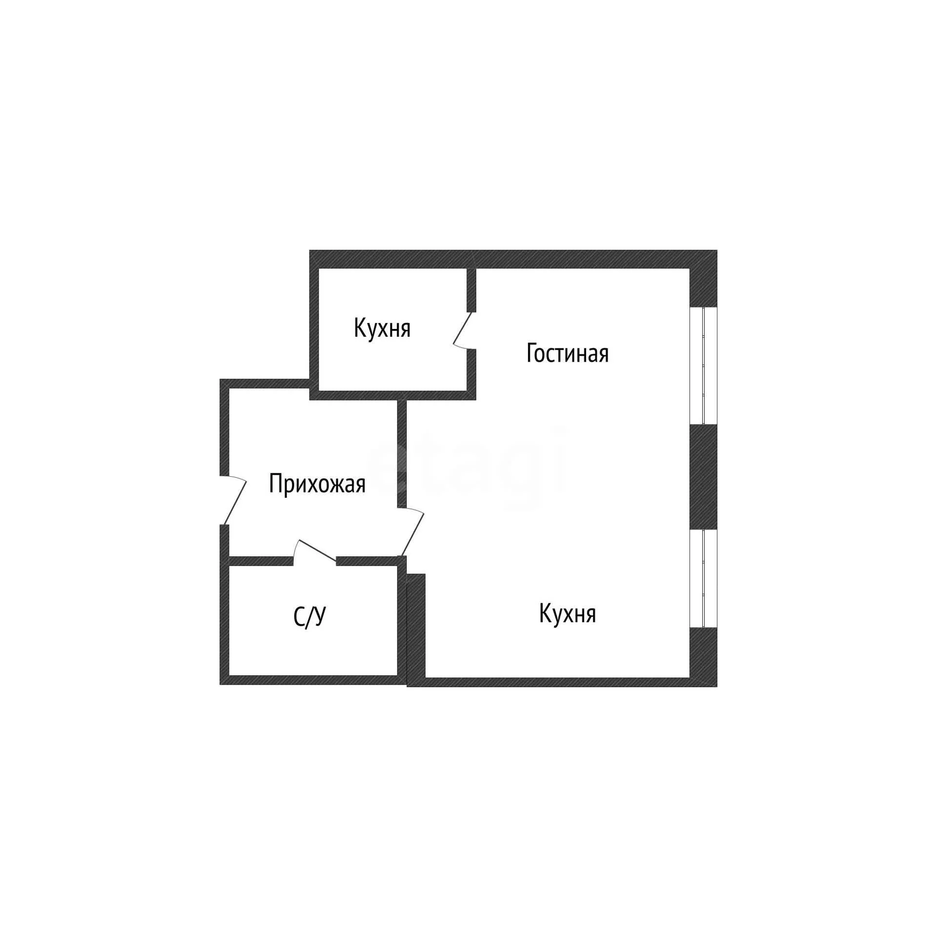 1-к квартира, 53.6м² (улица Циолковского, 5) - миниатюра 20