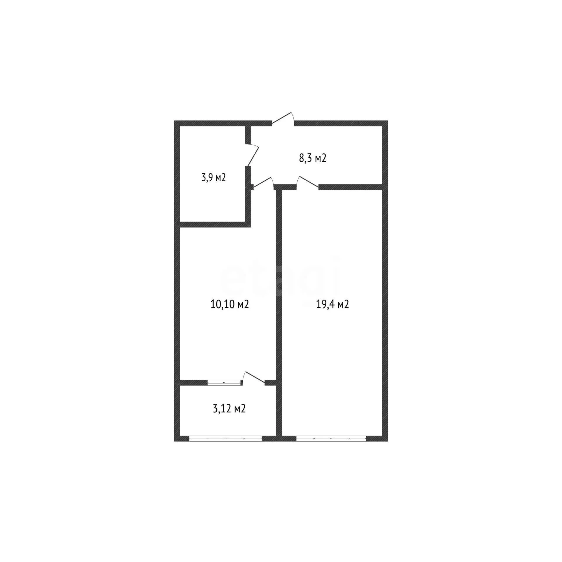 1-к квартира, 42.2м² (улица Снесарева, 10/1) - миниатюра 25