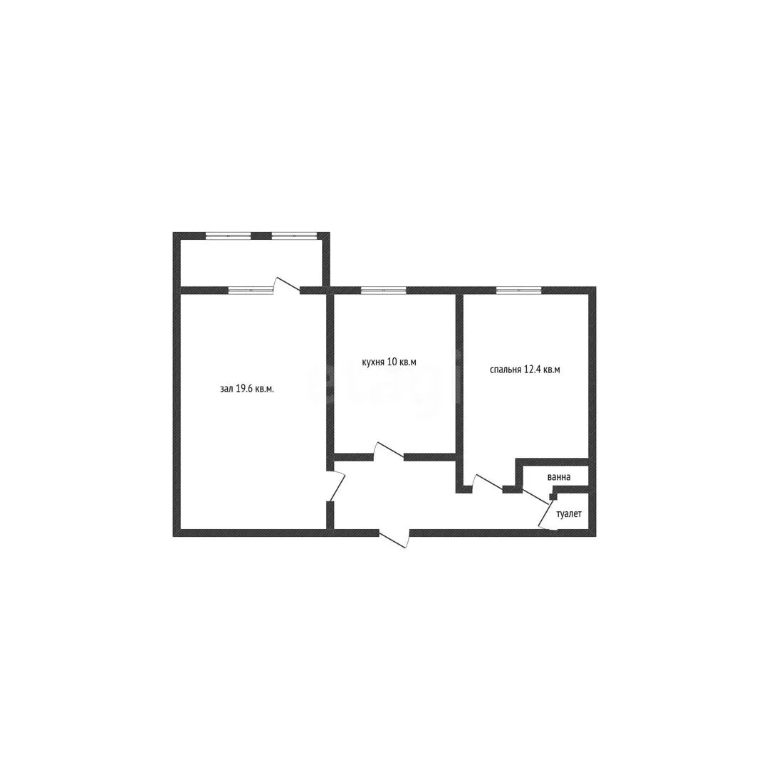 2-к квартира, 52м² (Рождественская набережная, 21) - миниатюра 12