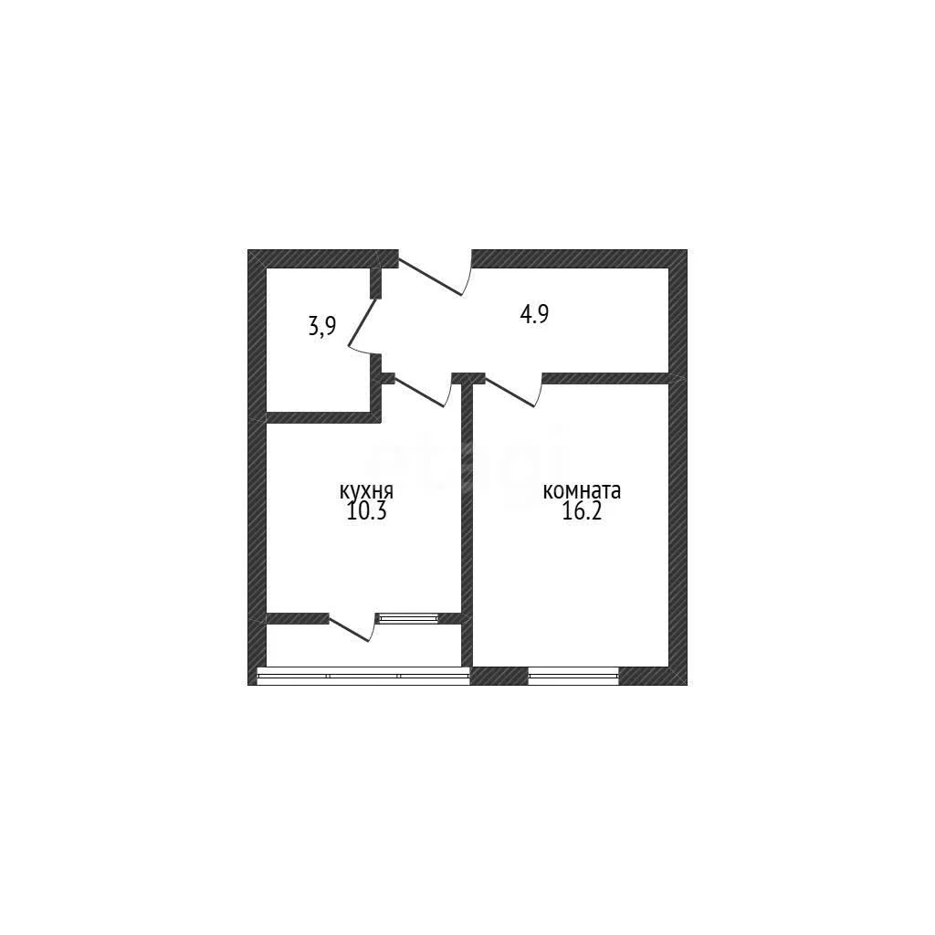 1-к квартира, 37.1м² (улица Селезнёва, 4/10) - миниатюра 12
