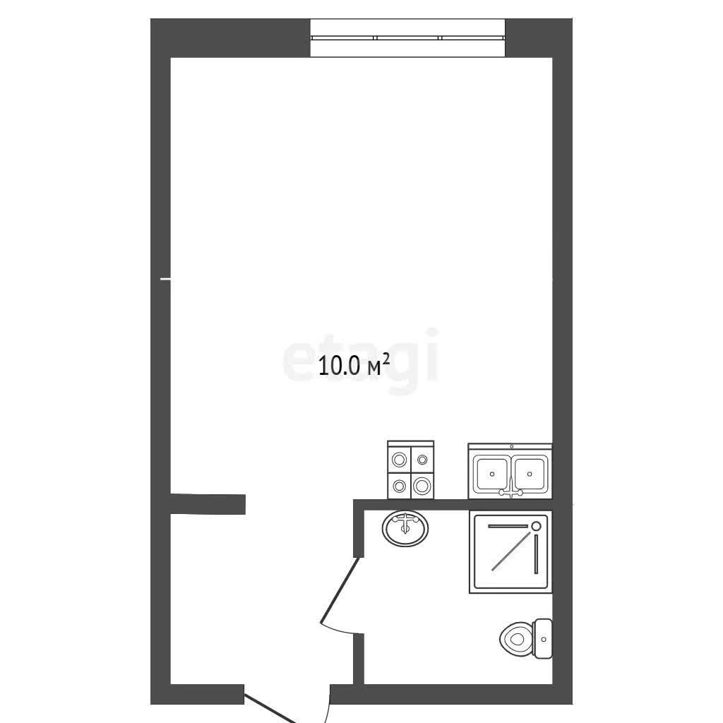 Студия, 27.9м² (улица Генерал-лейтенанта Александра Сапрунова, 13) - миниатюра 7