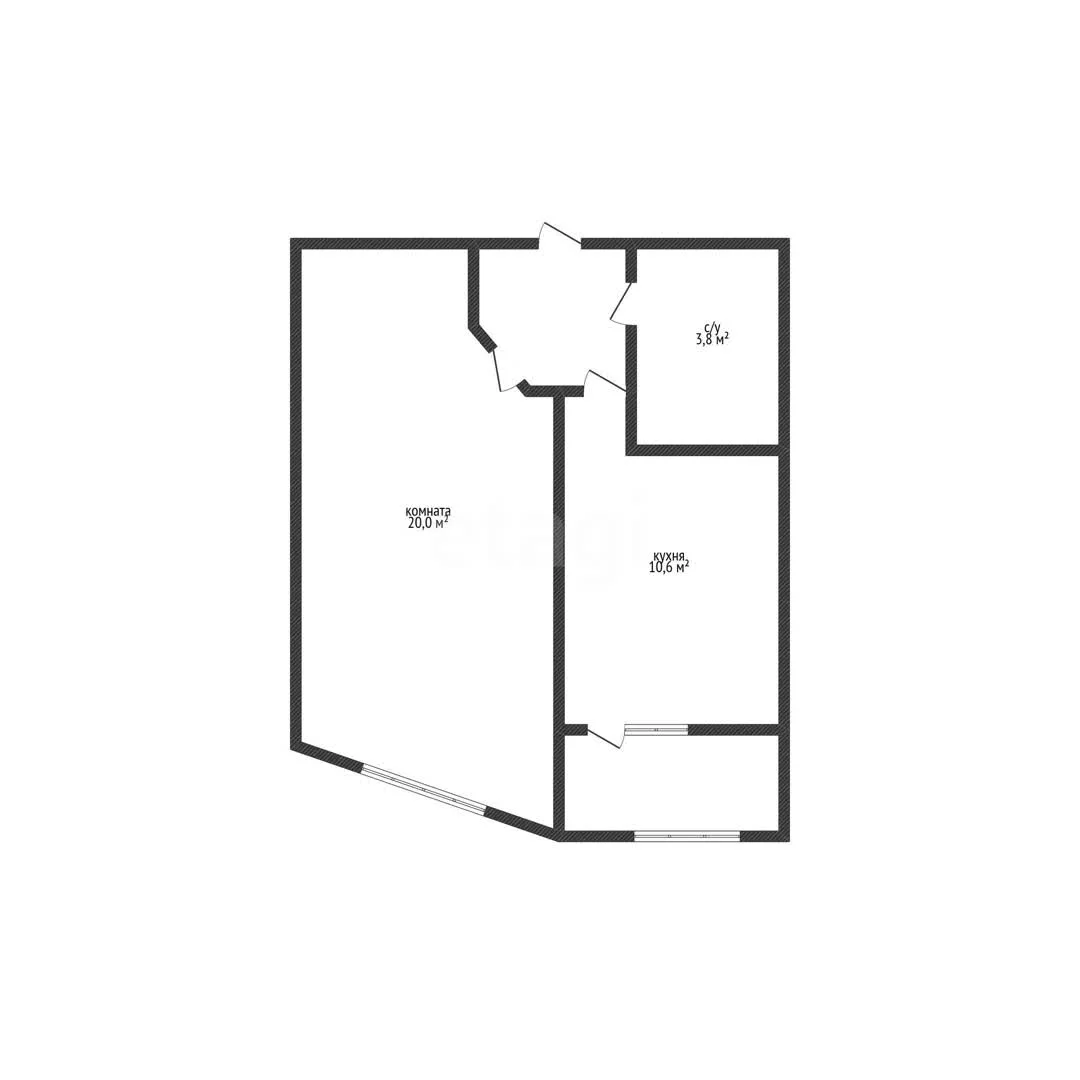 1-к квартира, 38м² (Российская улица, 79/3к2) - миниатюра 13