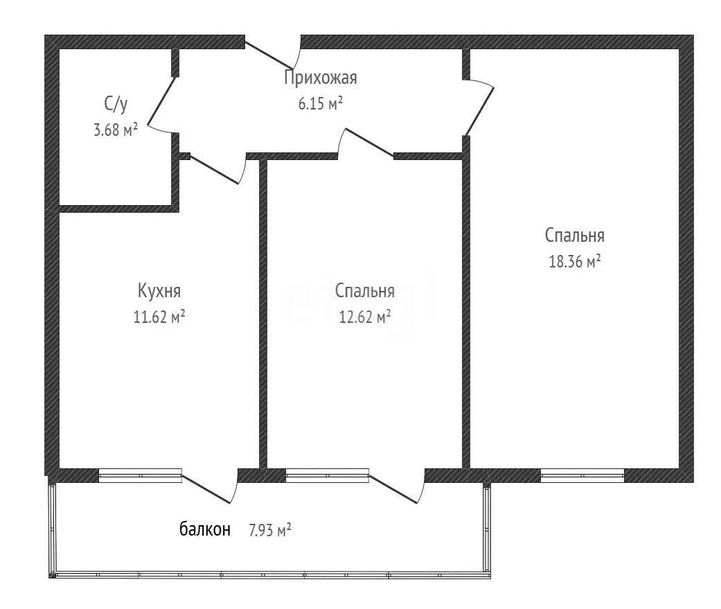 2-к квартира, 53.2м² (улица Краеведа Соловьёва, 6к5) - миниатюра 12