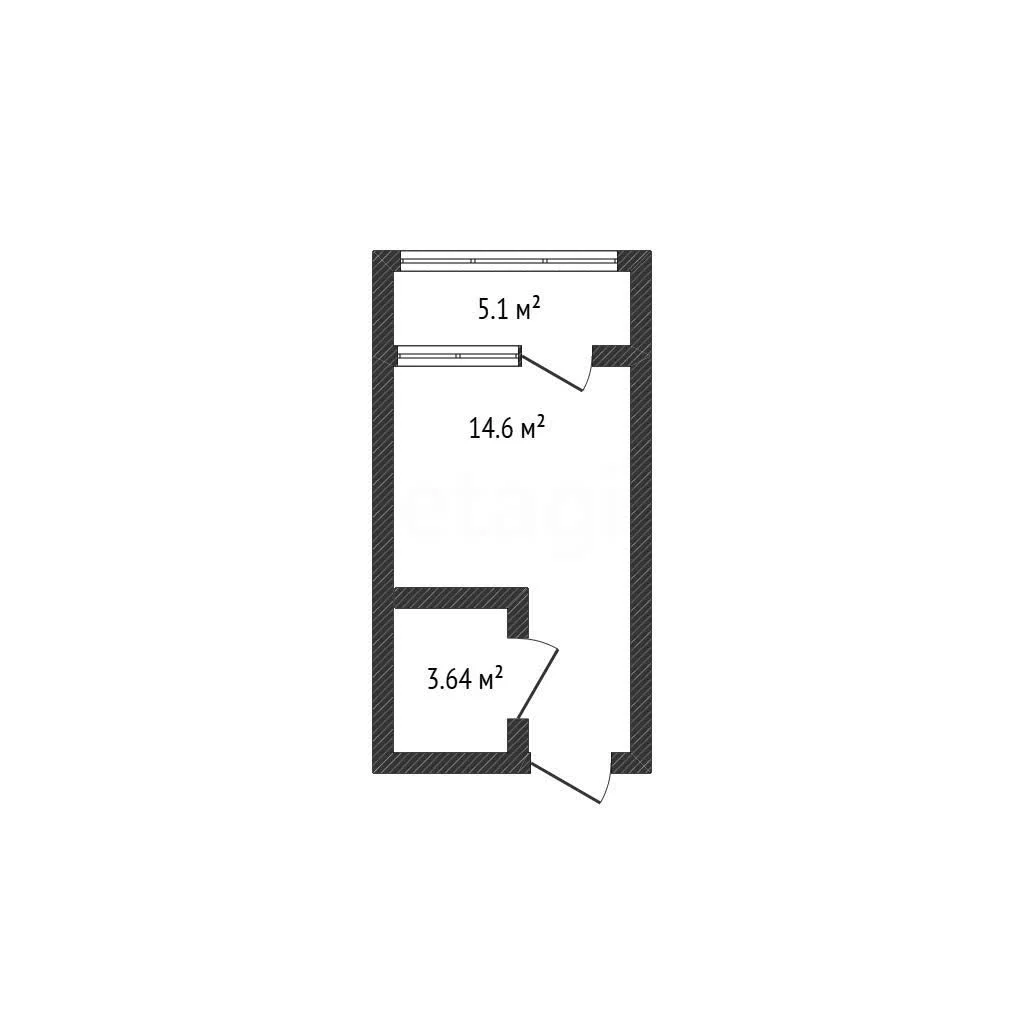 Студия, 18м² (улица им. Александра Гикало, 11к2) - миниатюра 9