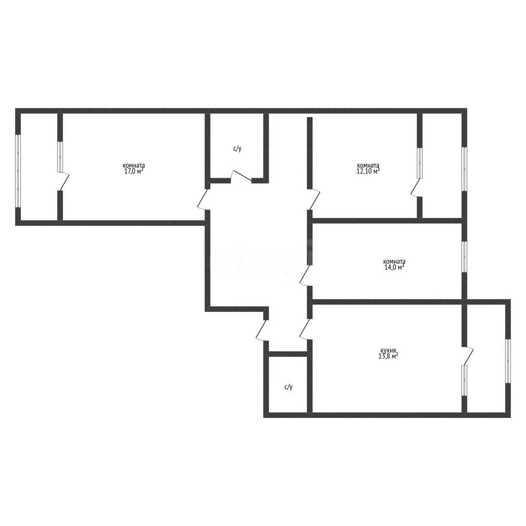 3-к квартира, 80.2м² (улица Героя Владислава Посадского, 28) - миниатюра 10