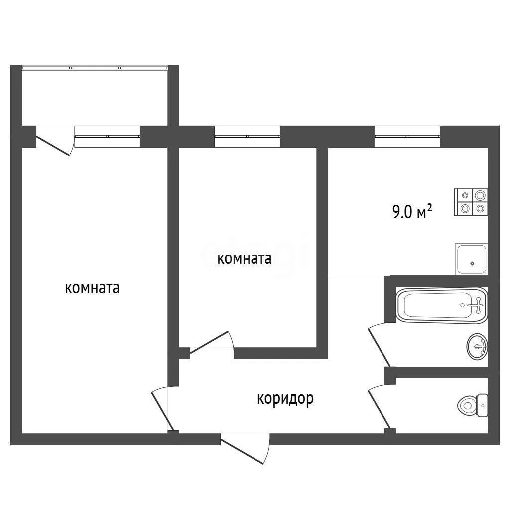 2-к квартира, 47м² (проспект Чекистов, 25) - миниатюра 27