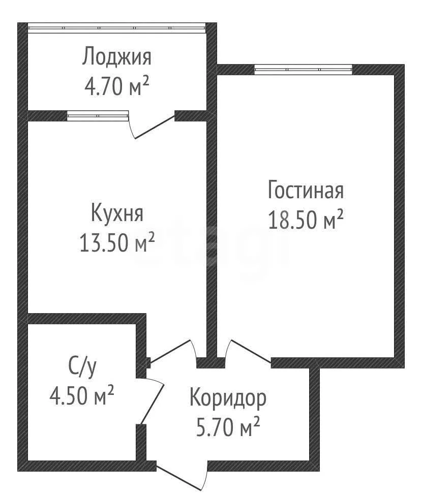 1-к квартира, 41.7м² (улица имени П.М. Гаврилова, 88) - миниатюра 9