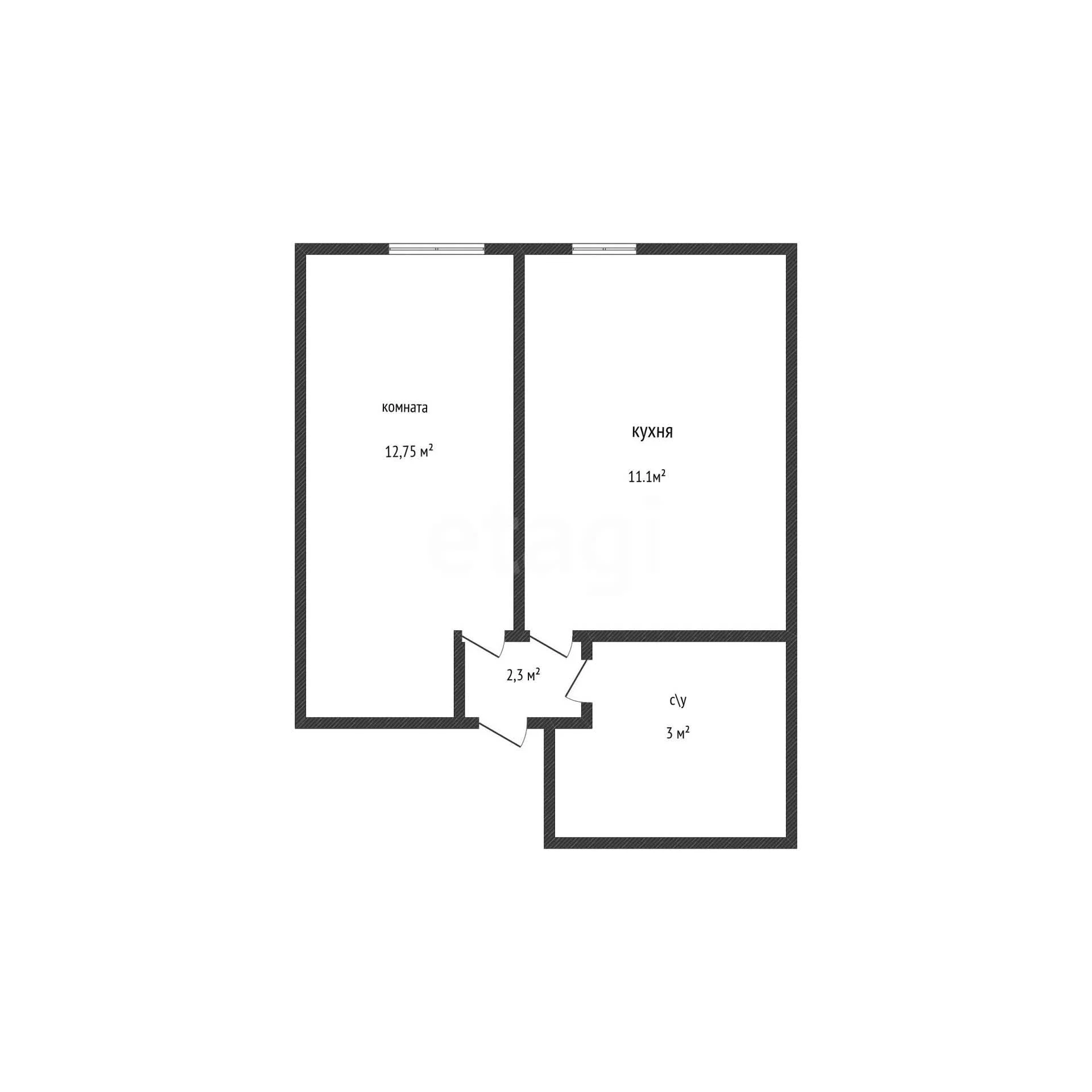 1-к квартира, 37.3м² (улица Ратной Славы, 34) - миниатюра 20