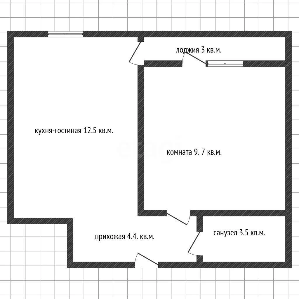 1-к квартира, 30.1м² (улица Западный Обход, 57к3) - миниатюра 7