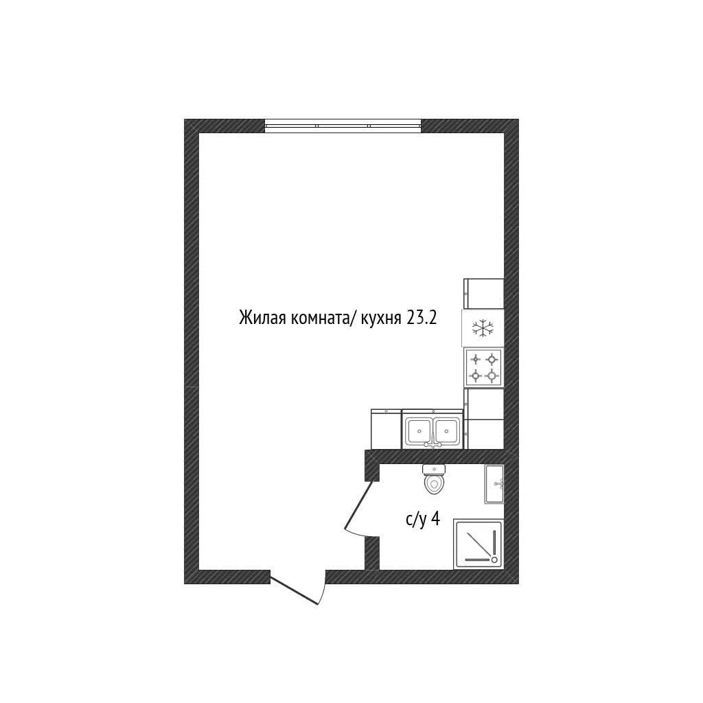Студия, 23.2м² (Уральская улица, 75/6) - миниатюра 7