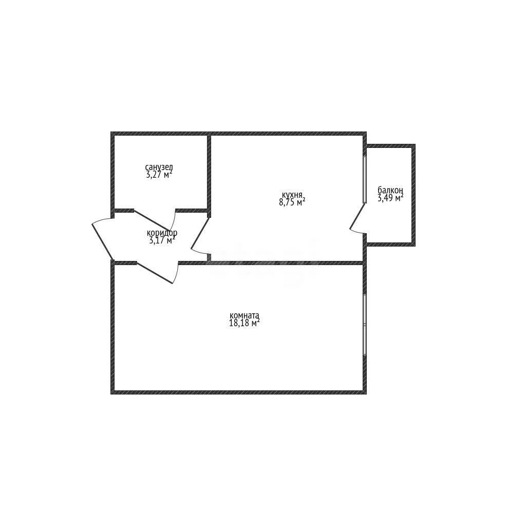 1-к квартира, 33м² (Вологодская улица, 11) - миниатюра 9