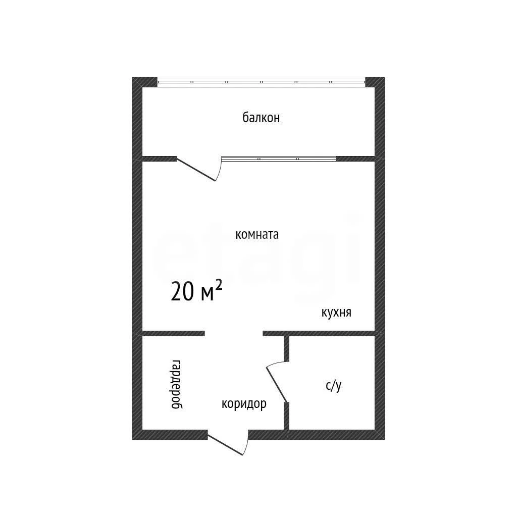 Студия, 20м² (Бжегокайская улица, 31/7а) - миниатюра 28