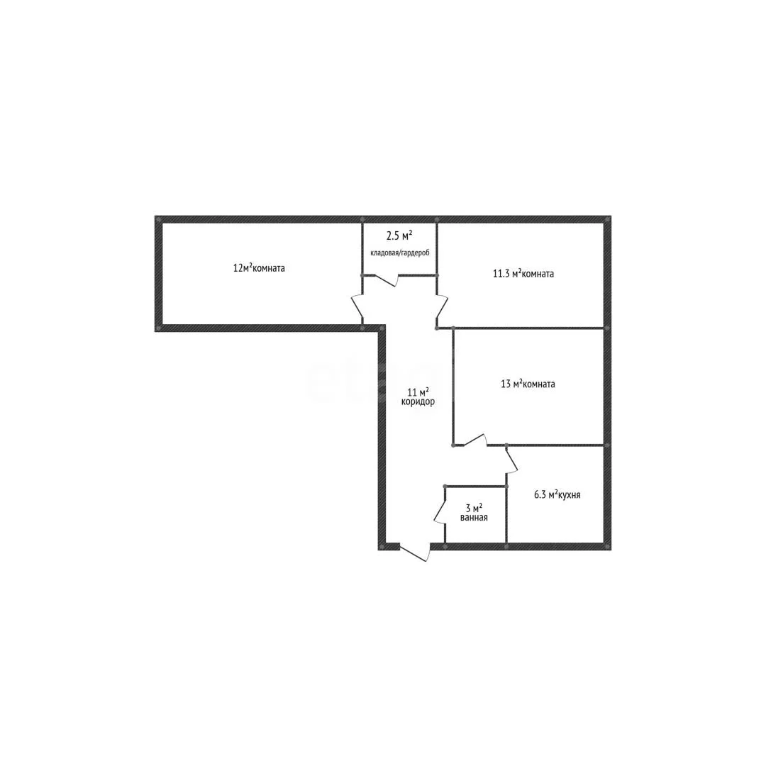 3-к квартира, 60м² (улица Курчатова, 16) - миниатюра 16