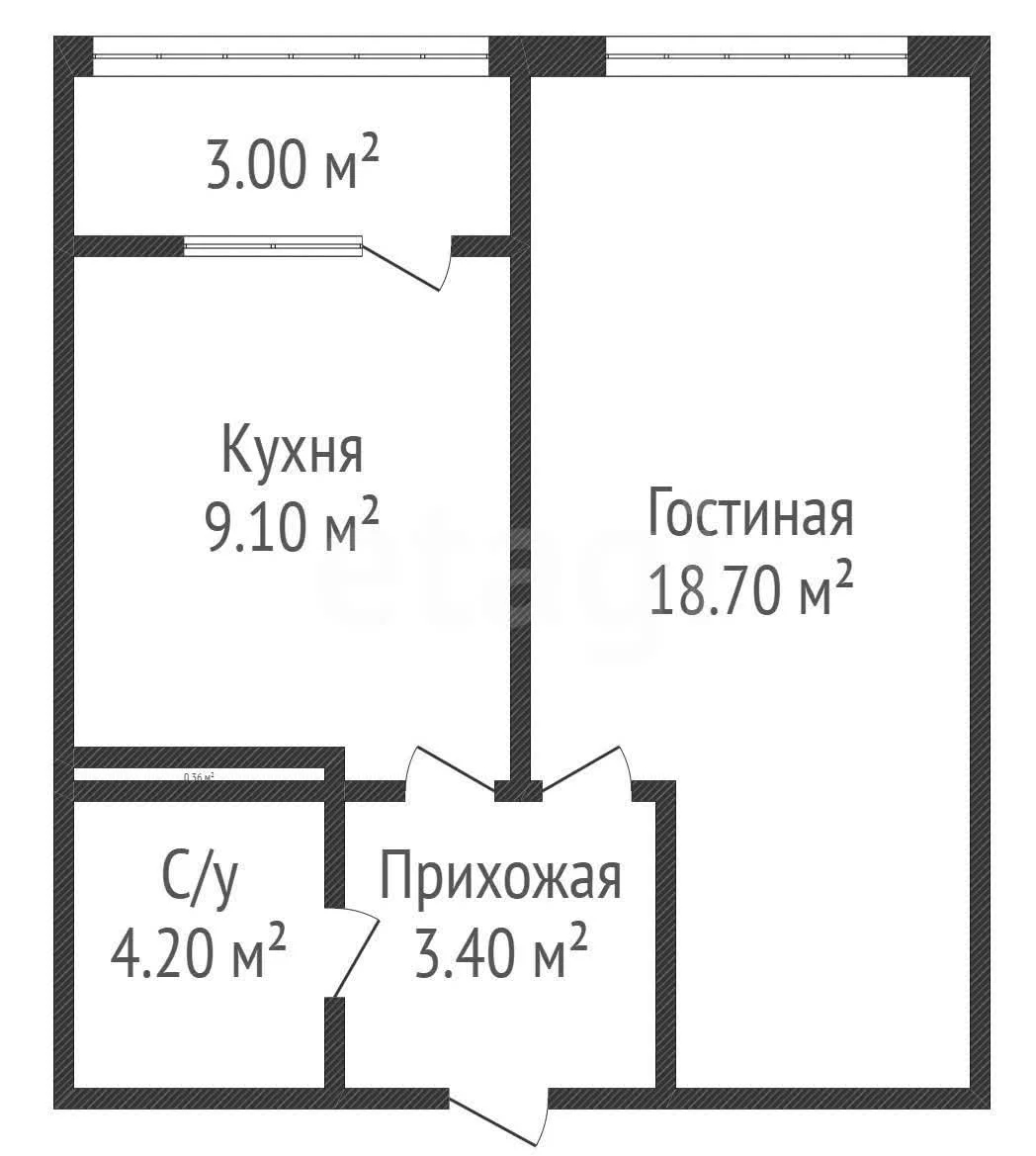 1-к квартира, 36.2м² (Заполярная улица, 37к2) - миниатюра 17