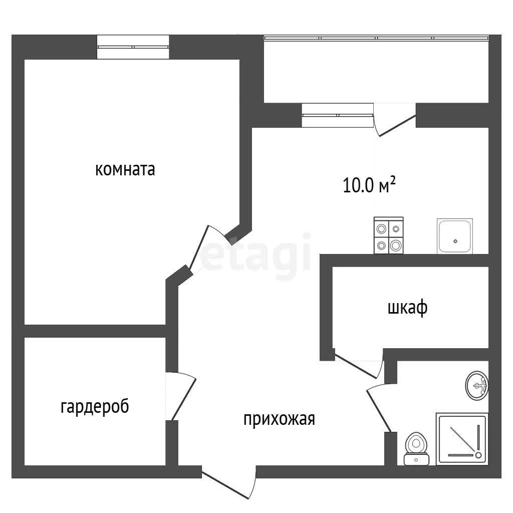 1-к квартира, 38.9м² (Восточно-Кругликовская улица, 18) - миниатюра 31