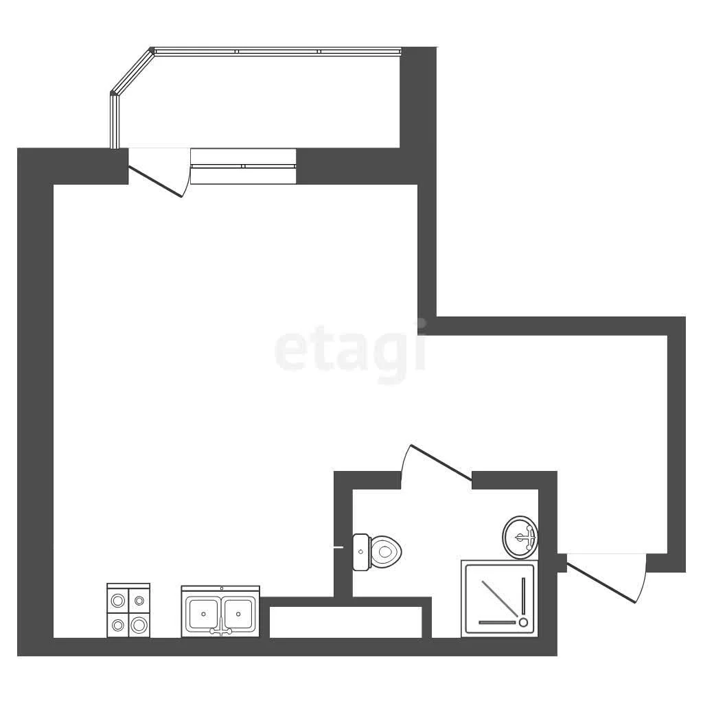 Студия, 29м² (Старокубанская улица, 2/5) - миниатюра 18