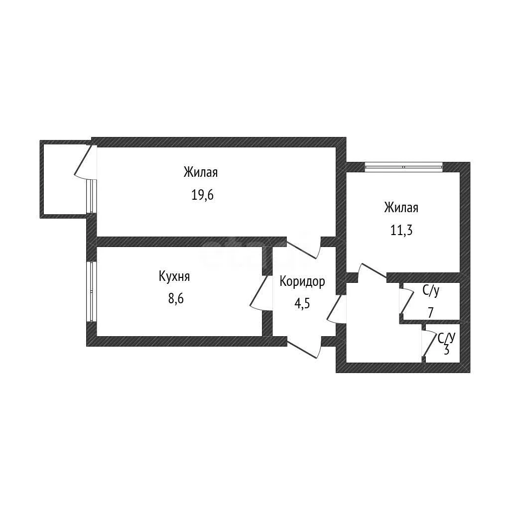 2-к квартира, 53м² (улица имени 40-летия Победы, 146/8) - миниатюра 6