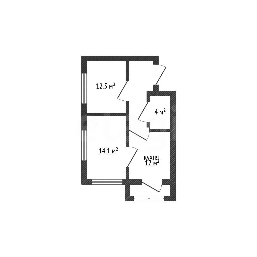 2-к квартира, 51.3м² (улица Лётчика Позднякова, 2к15) - миниатюра 19