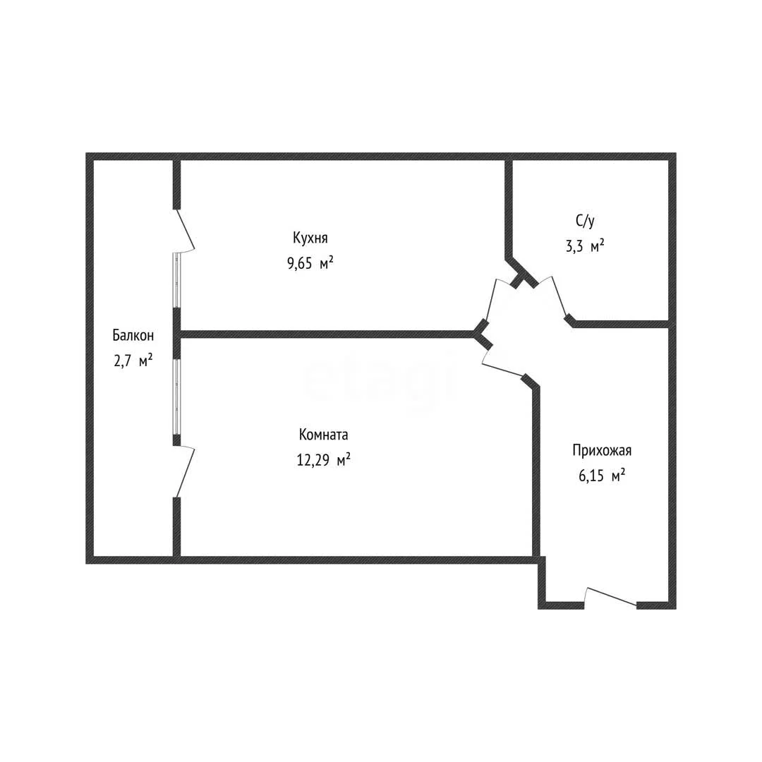 1-к квартира, 32.2м² (улица им. Сорока А.М., 2) - миниатюра 15