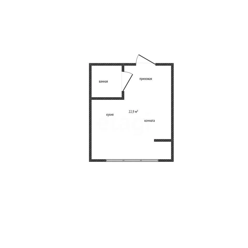 Студия, 22.9м² (улица Западный Обход, 45к4) - миниатюра 9