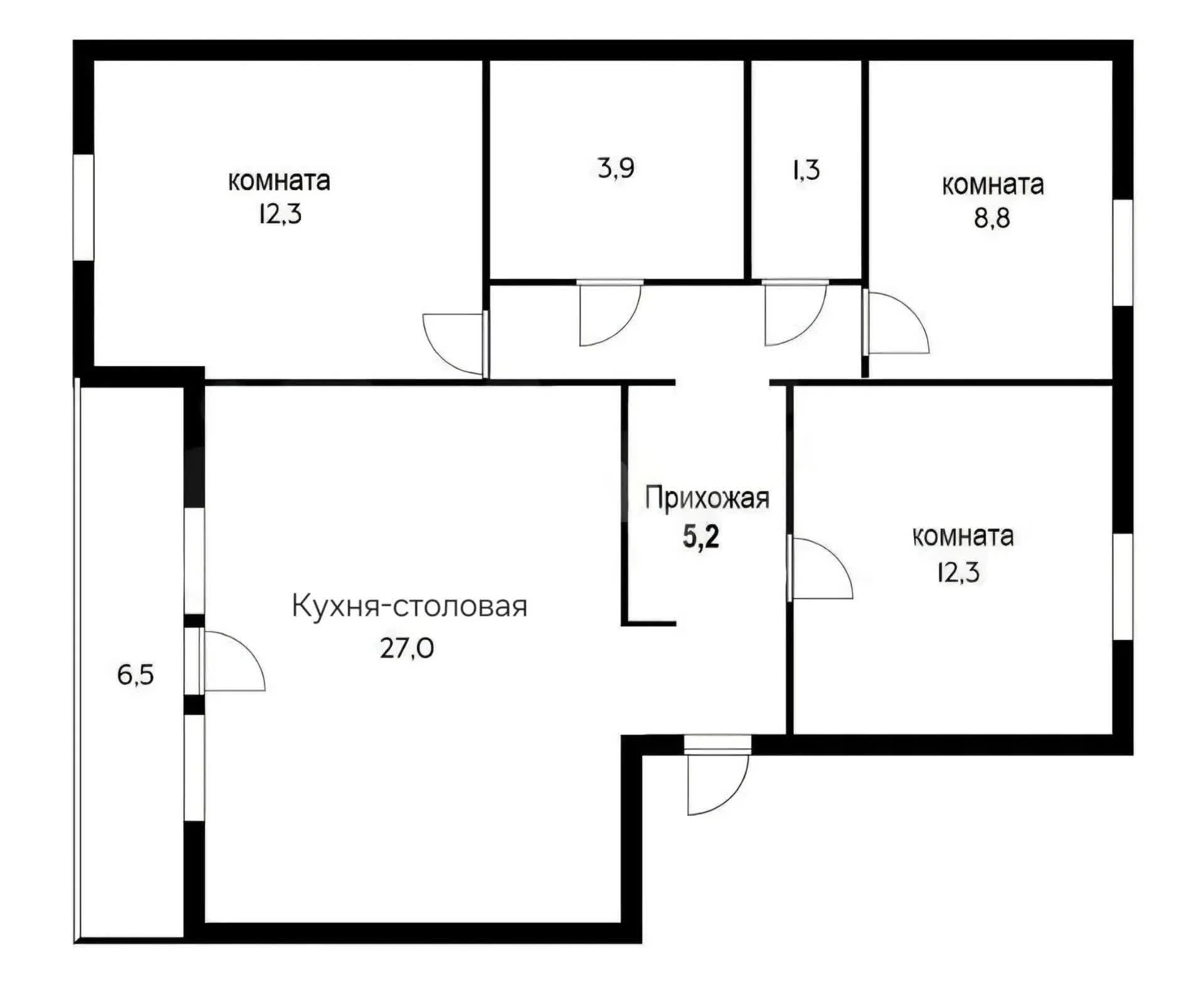 4-к+ квартира, 76м² (Азовская улица, 5) - миниатюра 20