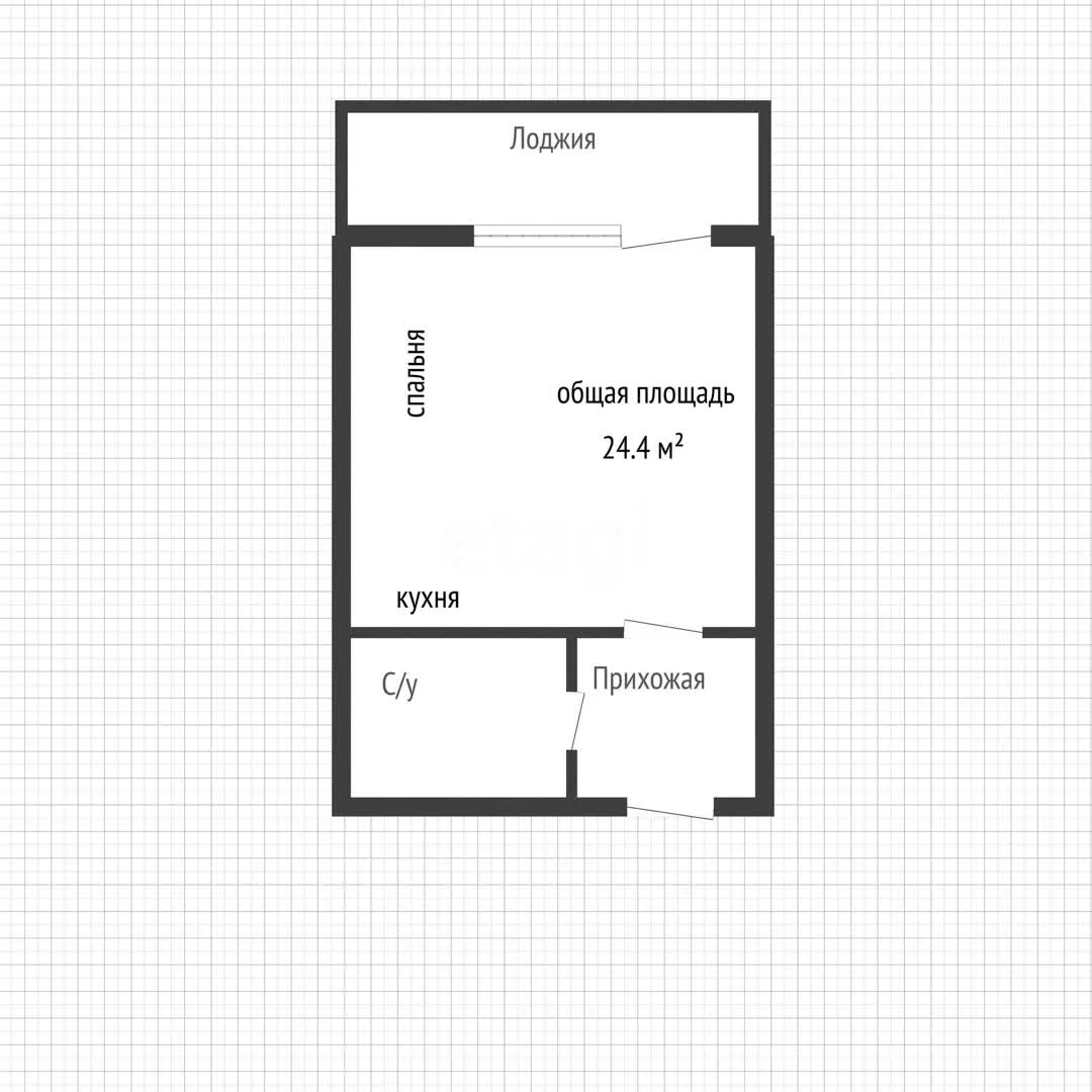 Студия, 24.4м² (улица Лётчика Позднякова, 2к12) - миниатюра 9