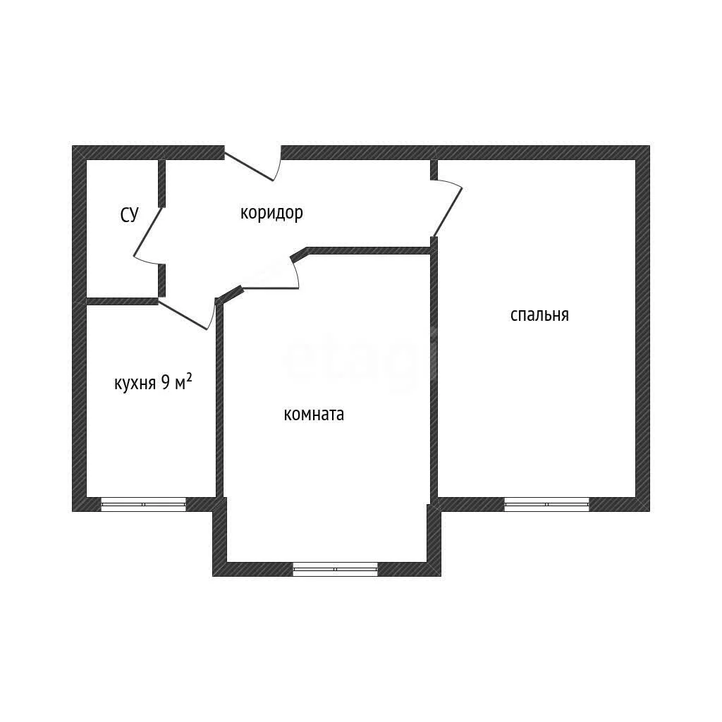 2-к квартира, 48.4м² (улица Генерала Петрова, 33) - миниатюра 30